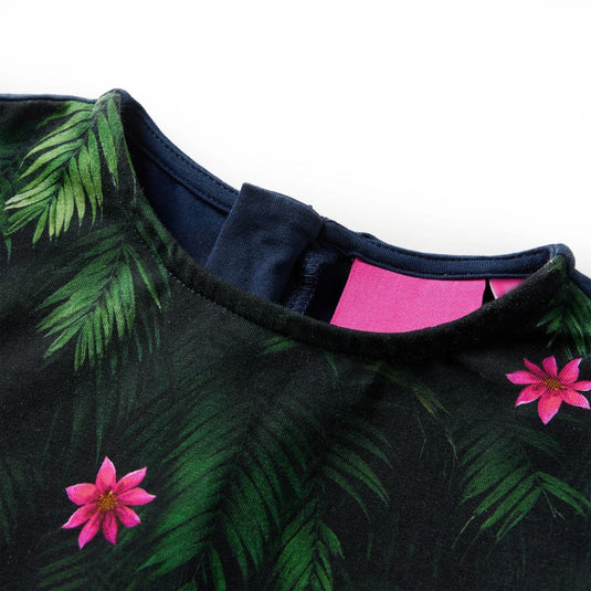 Vidaxl kinderjurk met lange mouwen 116 marineblauw