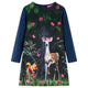 Vidaxl kinderjurk met lange mouwen 128 marineblauw