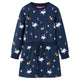 Vidaxl kinderjurk met lange mouwen 140 marineblauw