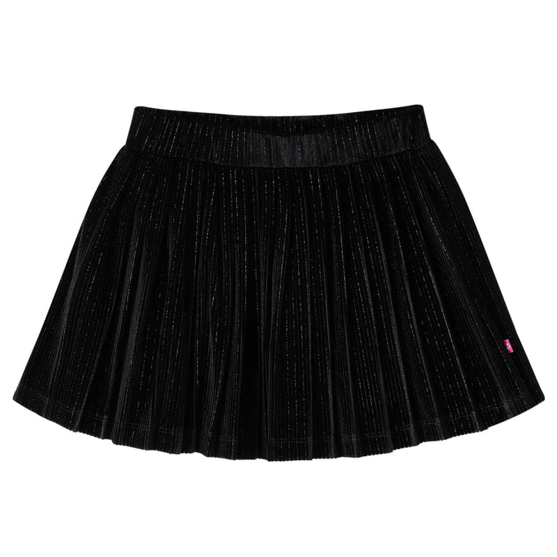 Load image into Gallery viewer, Vidaxl kinderrokje geplooid 104 lurex zwart
