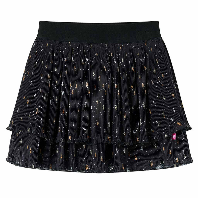 Load image into Gallery viewer, VidaXL Kinderrokje met gelaagde ruches 104 zwart
