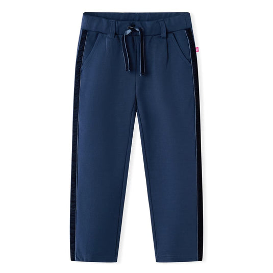 Vidaxl kinderbroek met zwarte bies 104 marineblauw