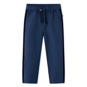 Vidaxl kinderbroek met zwarte bies 128 marineblauw