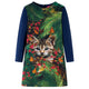 Vidaxl kinderjurk met lange mouwen 104 marineblauw