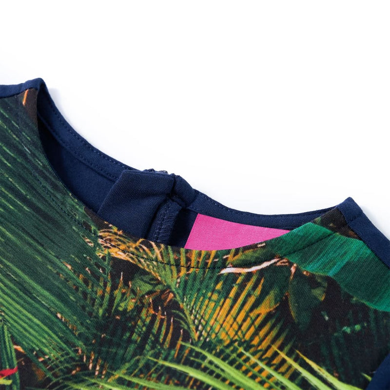 Load image into Gallery viewer, Vidaxl kinderjurk met lange mouwen 104 marineblauw
