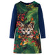 Vidaxl kinderjurk met lange mouwen 116 marineblauw
