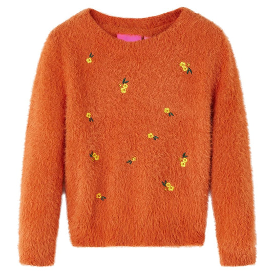 Vidaxl kindertrui gebreid 128 oranjebruin