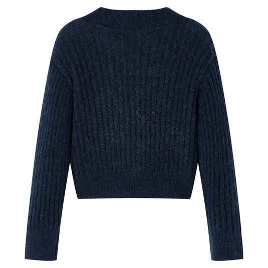 VidaXL Kindervest gebreid 92 marineblauw