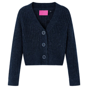 Vidaxl kindervest gebreid 104 marineblauw