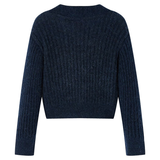 VidaXL Kindervest gebreid 128 marineblauw