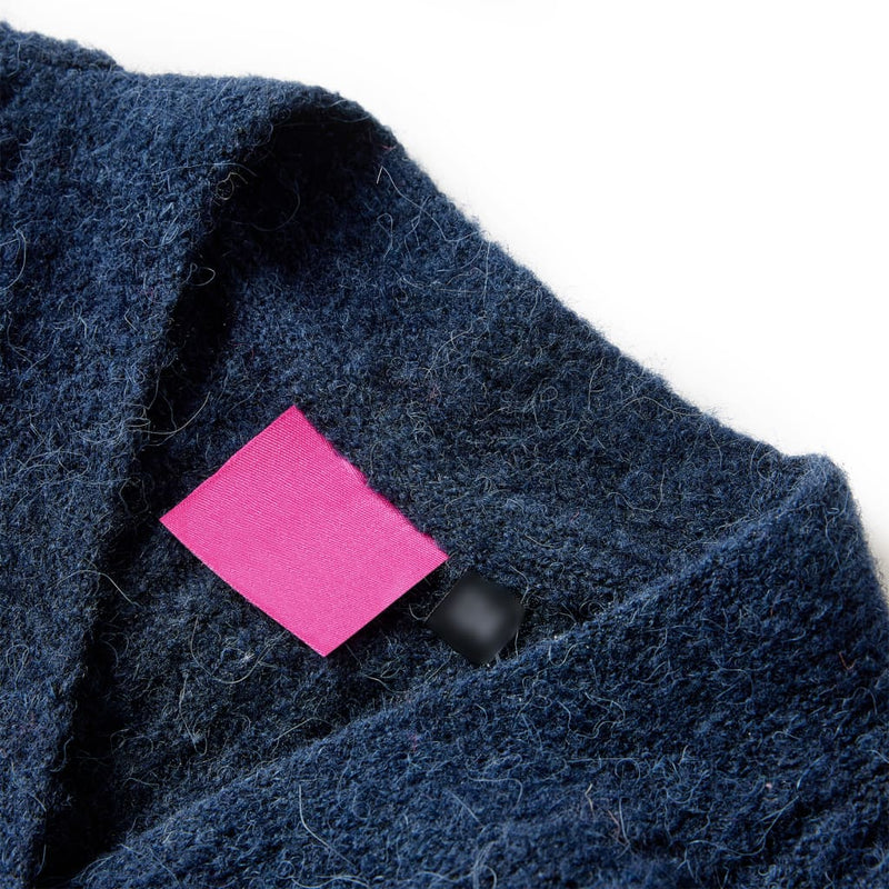 Load image into Gallery viewer, VidaXL Kindervest gebreid 128 marineblauw
