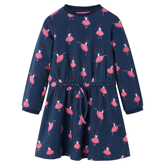 Vidaxl kinderjurk 116 marineblauw