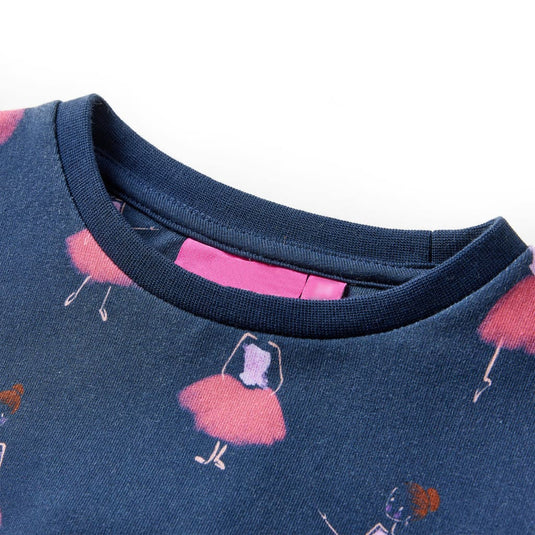 Vidaxl kinderjurk 116 marineblauw