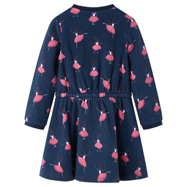 Vidaxl kinderjurk 140 marineblauw
