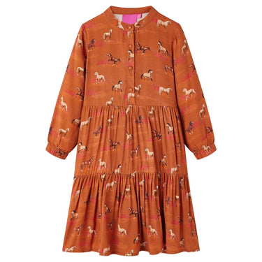 Vidaxl kinderjurk 104 cognackleurig