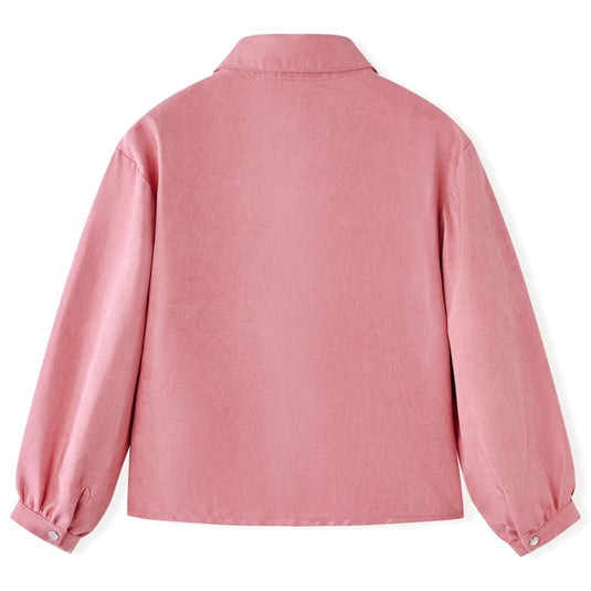 Vidaxl kinderblouse met lantaarnmouwen 92 oudroze