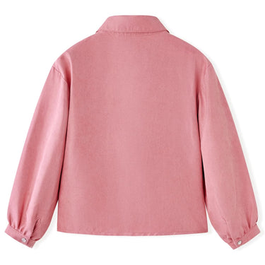Vidaxl kinderblouse met lantaarnmouwen 104 oudroze