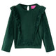 Vidaxl kinderblouse met ruches 104 donkergroen