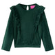 Vidaxl kinderblouse met ruches 140 donkergroen