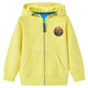 Vidaxl kindervest met capuchon en rits 128 lichtgeel