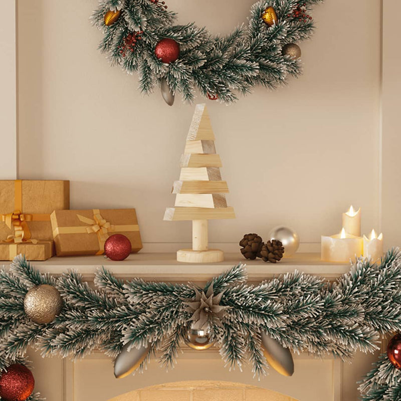 Load image into Gallery viewer, Vidaxl kerstdecoraties kerstboom 2 st 30 cm massief grenenhout
