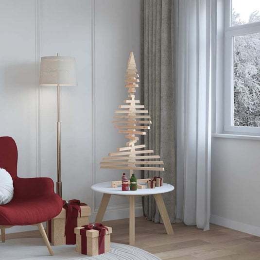 Vidaxl kerstdecoratie kerstboom 120 cm massief grenenhout
