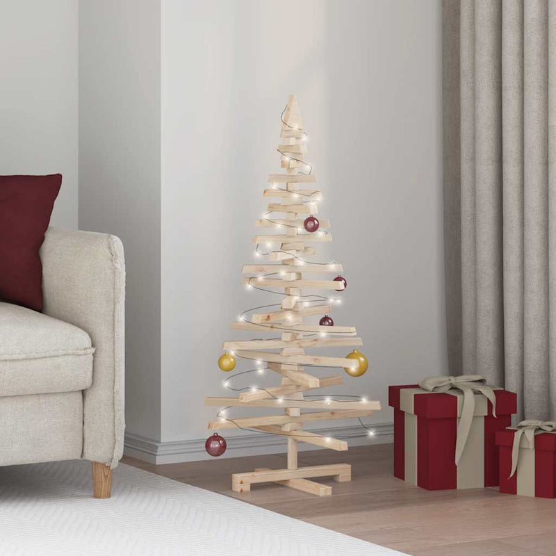 Load image into Gallery viewer, Vidaxl kerstdecoratie kerstboom 120 cm massief grenenhout
