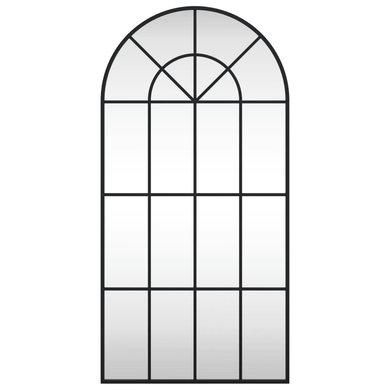 Load image into Gallery viewer, Vidaxl wandspiegel boog 50x100 cm ijzer zwart
