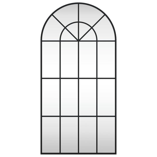 Vidaxl wandspiegel boog 50x100 cm ijzer zwart