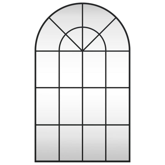 Vidaxl wandspiegel boog 60x100 cm ijzer zwart