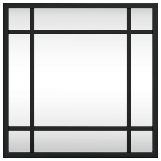 Vidaxl wandspiegel vierkant 30x30 cm ijzer zwart