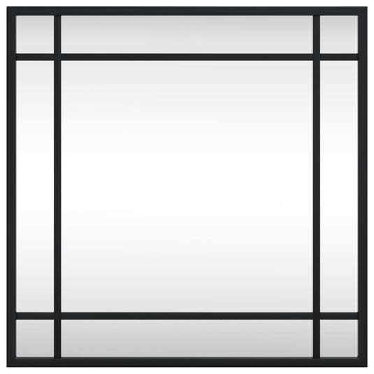 Vidaxl wandspiegel vierkant 40x40 cm ijzer zwart