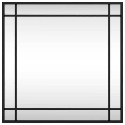 Vidaxl wandspiegel vierkant 50x50 cm ijzer zwart