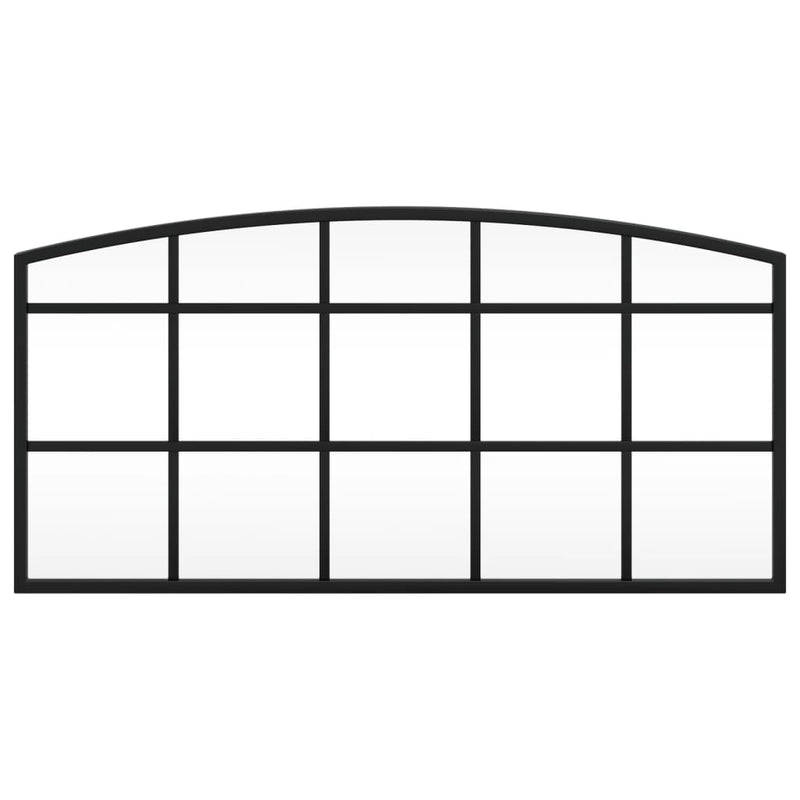 Load image into Gallery viewer, Vidaxl wandspiegel boog 60x30 cm ijzer zwart
