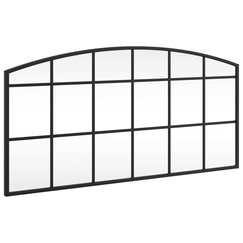 Load image into Gallery viewer, Vidaxl wandspiegel boog 80x40 cm ijzer zwart
