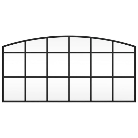 Vidaxl wandspiegel boog 80x40 cm ijzer zwart
