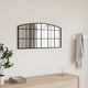 Vidaxl wandspiegel boog 80x40 cm ijzer zwart