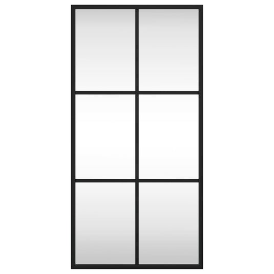 Vidaxl wandspiegel rechthoekig 30x60 cm ijzer zwart
