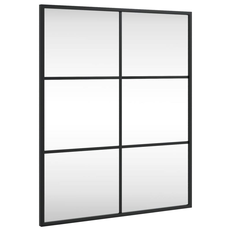 Afbeelding laden in galerijviewer, Vidaxl wandspiegel rechthoekig 50x60 cm ijzer zwart
