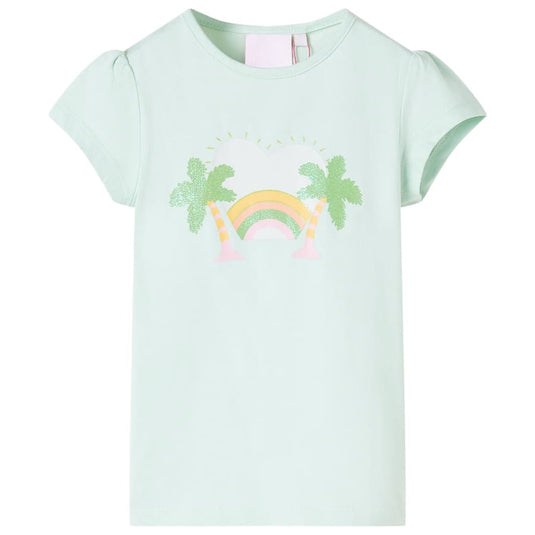 Vidaxl kindershirt 92 lichtmint