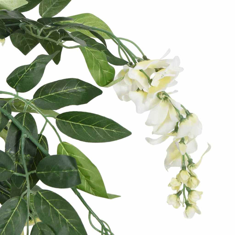 Load image into Gallery viewer, Vidaxl kunstplant wisteria 1260 bladeren 180 cm groen en wit
