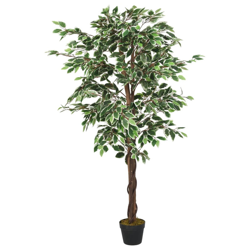 Load image into Gallery viewer, Vidaxl kunstplant ficus 630 bladeren 120 cm groen
