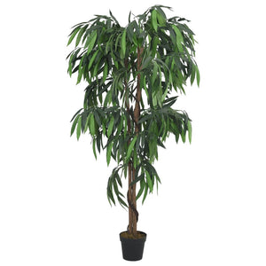 Vidaxl kunstplant mangoboom 900 bladeren 180 cm groen