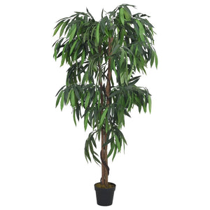 Vidaxl kunstplant mangoboom 1050 bladeren 200 cm groen
