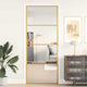 Vidaxl binnendeur smal 83x201,5 cm gehard glas en aluminium goudkleur