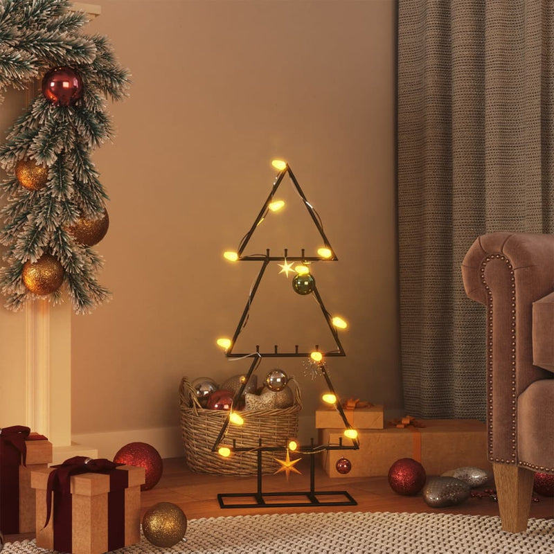 Load image into Gallery viewer, Vidaxl kerstdecoratie kerstboom 60 cm metaal zwart
