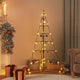 Vidaxl kerstdecoratie kerstboom 140 cm metaal zwart