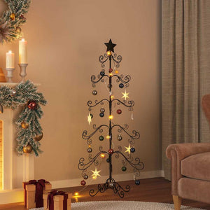 Vidaxl kerstdecoratie kerstboom 150 cm metaal zwart