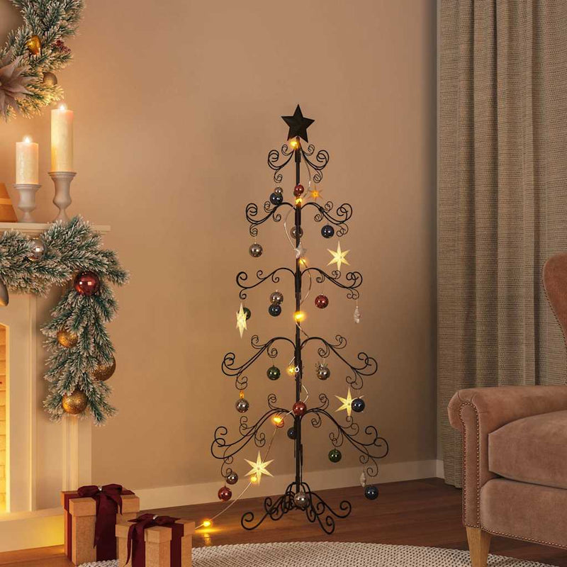 Afbeelding laden in galerijviewer, Vidaxl kerstdecoratie kerstboom 150 cm metaal zwart
