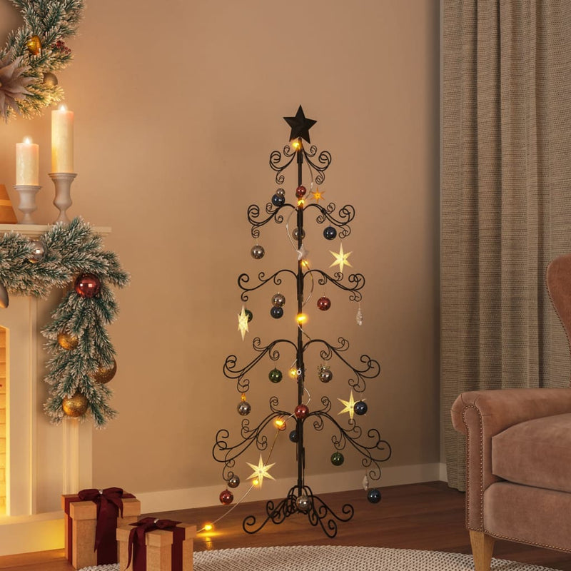 Load image into Gallery viewer, VidaXL Kerstdecoratie kerstboom 150 cm metaal zwart
